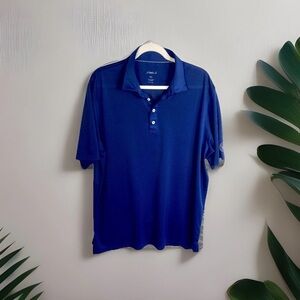 Johnnie-O Polo Shirt Men’s XL‎ Navy Golf Club logo on sleeve preppy country club